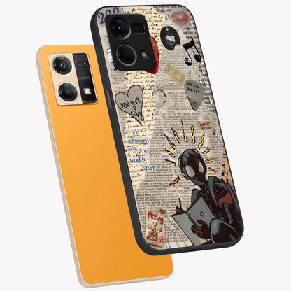 City Dream Sketch Glass Case displayed in angled mockup highlighting minimal city illustration with aesthetic sketch style.