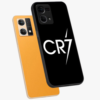 Cr7 Elite Strike Glass Case displayed in angled mockup highlighting powerful sports graphic with bold athletic theme.