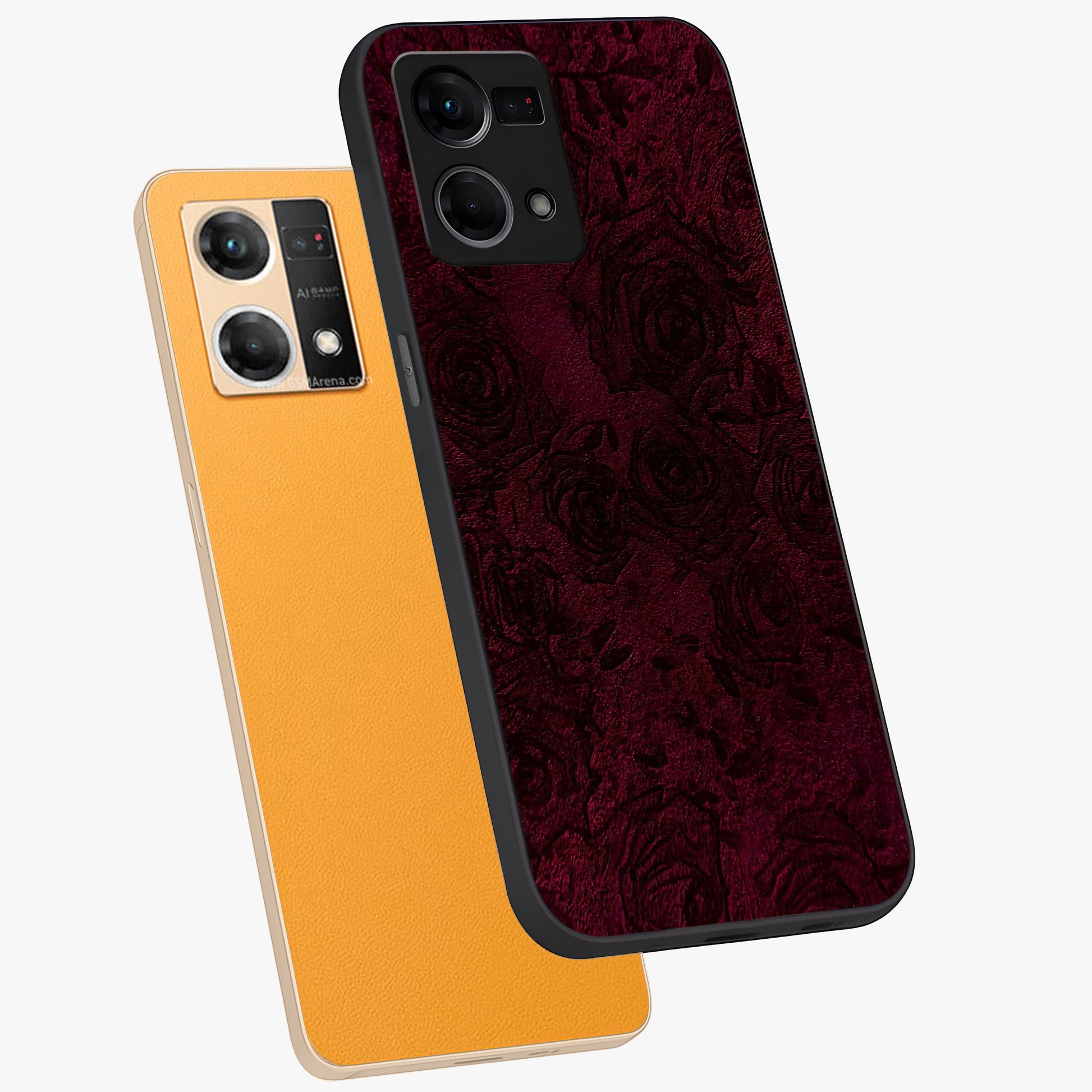 Crimson Fade Flow Glass Case displayed in angled mockup highlighting smooth gradient design with modern aesthetic style.