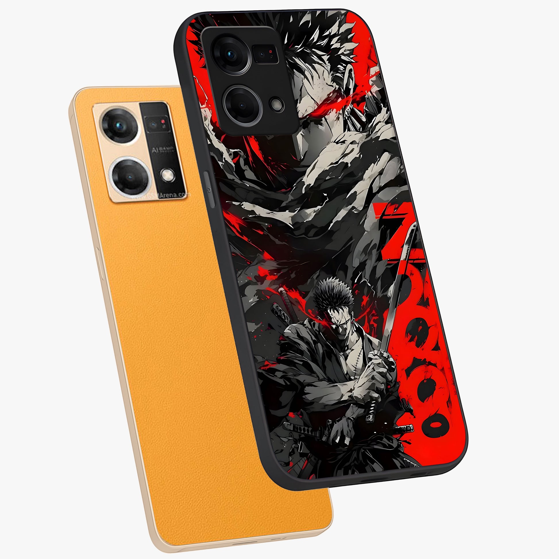 Demon Sword Resolve Glass Case displayed in angled mockup highlighting powerful demon sword illustration with dark fantasy aesthetic.