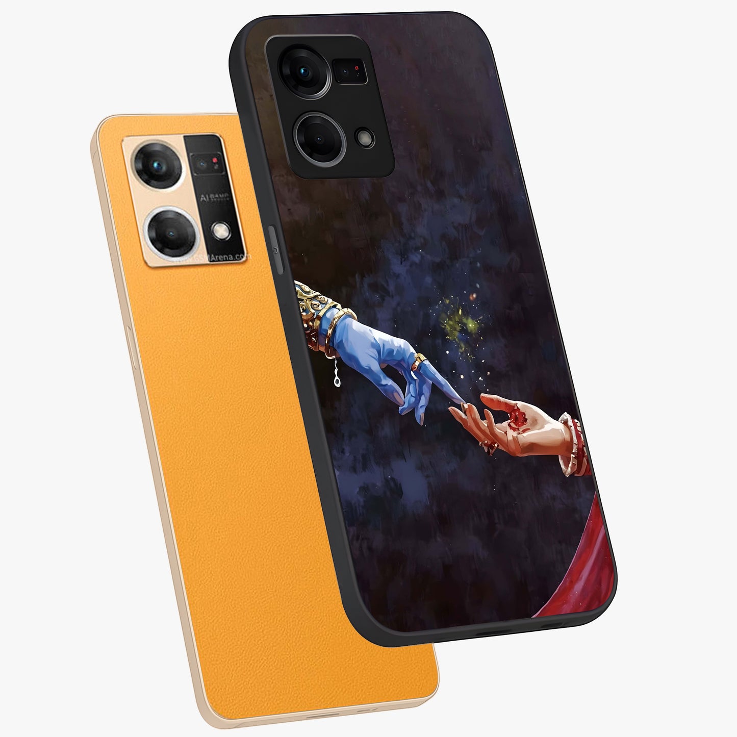 Divine Touch Eternal Glass Case displayed in angled mockup highlighting elegant divine inspired design with calm aesthetic style.