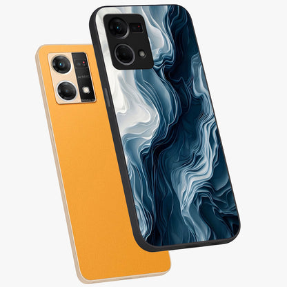 Ethereal Paper Marble Glass Case displayed in angled mockup highlighting elegant marble pattern with modern aesthetic style.