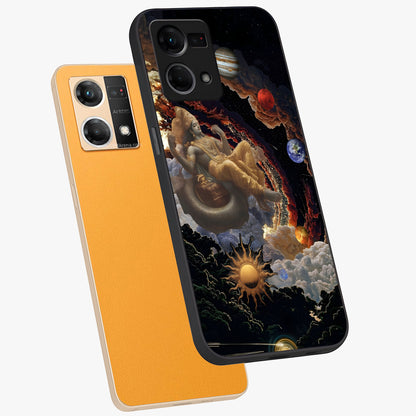 Galactic Divine God Glass Case displayed in angled mockup highlighting powerful celestial deity illustration with galactic aesthetic.