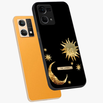 Gold Sun Blush Glass Case displayed in angled mockup highlighting radiant sun design with warm golden aesthetic.