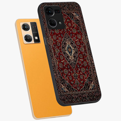 Heritage Carpet Royale Glass Case displayed in angled mockup highlighting intricate royal carpet design with heritage aesthetic.