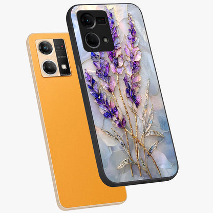 Lavender Dream Glow Glass Case displayed in angled mockup highlighting dreamy purple glow design with soft artistic style.