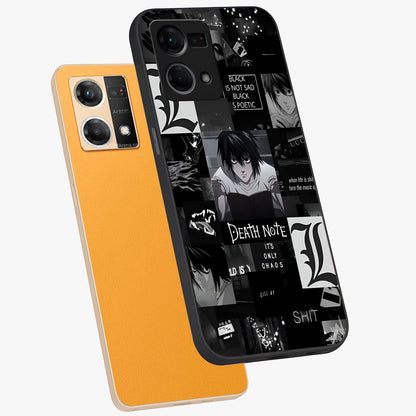 Midnight Chaos Mind Glass Case displayed in angled mockup highlighting chaotic artistic design with dramatic midnight aesthetic.