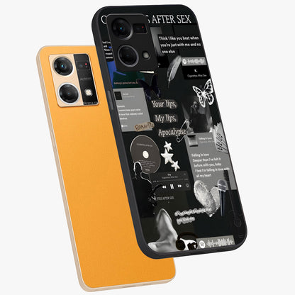 Midnight Love Echo Glass Case displayed in angled mockup highlighting elegant love inspired design with deep aesthetic style.