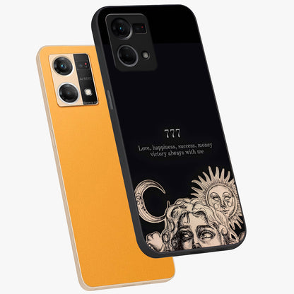 Mystic Victory Aura Glass Case displayed in angled mockup highlighting energetic aura design with bold mystical aesthetic.