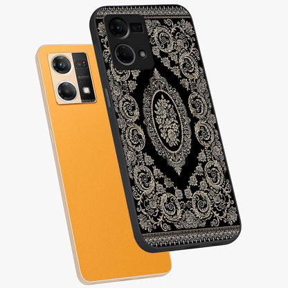 Noir Bloom Elegance Glass Case displayed in angled mockup highlighting refined flower design with stylish noir aesthetic.