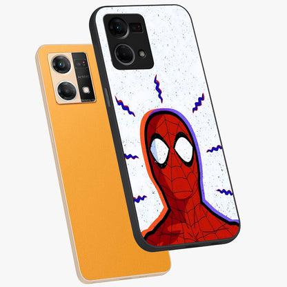 Omg Spiderman Glass Case displayed in angled mockup highlighting dynamic hero illustration with action comic aesthetic.