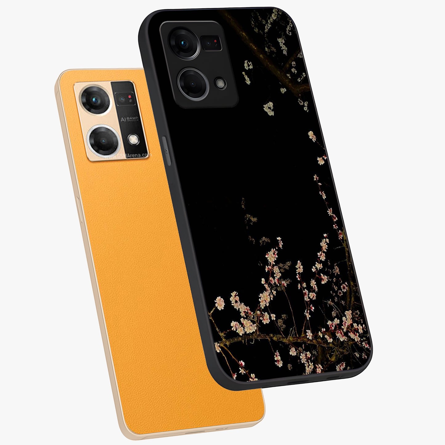 Petal Moon Light With Custom Name Glass Case displayed in angled mockup highlighting delicate petal design with custom name feature.
