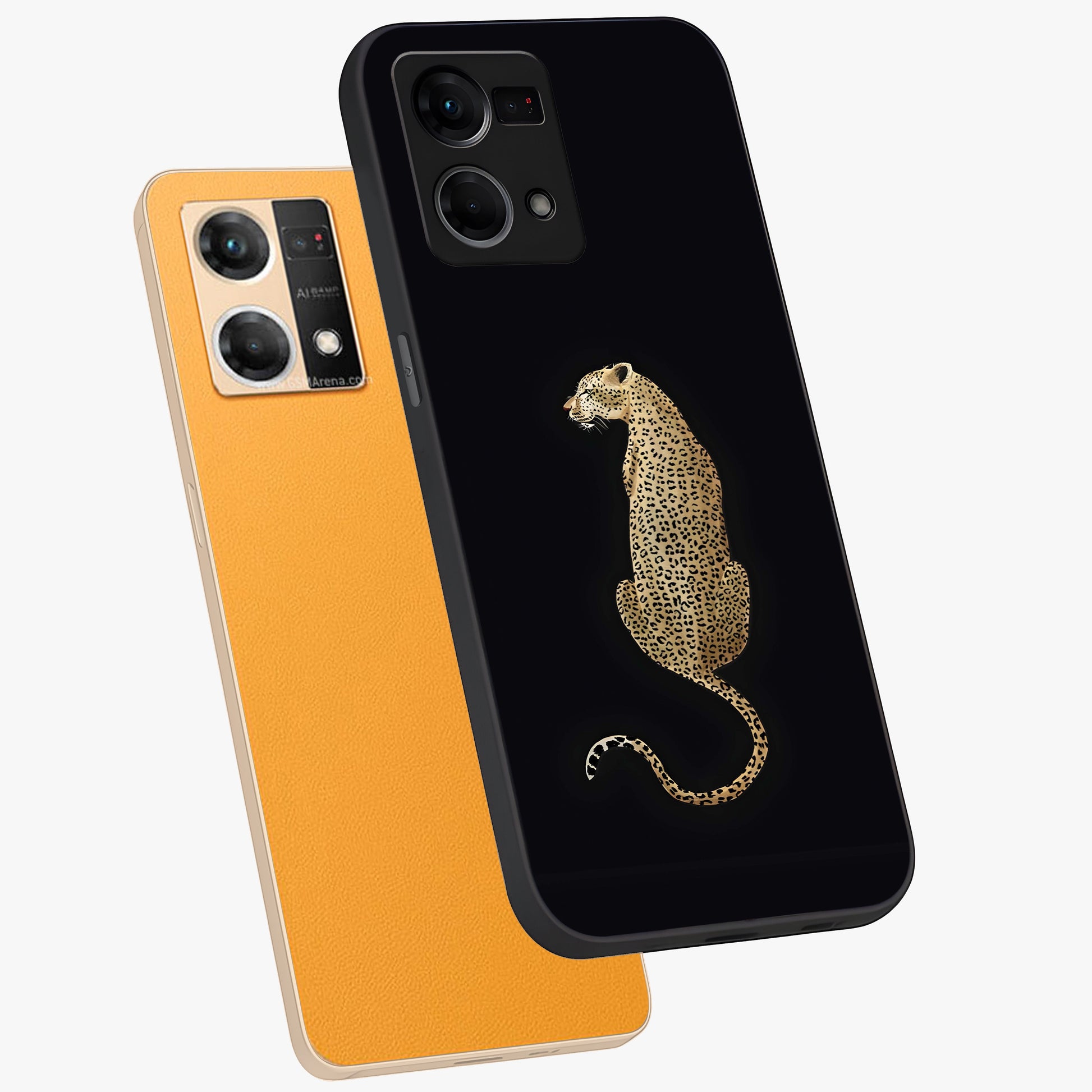 Regal Leopard Glass Case displayed in angled mockup highlighting powerful animal illustration with stylish wild aesthetic.