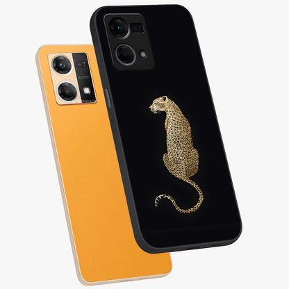 Regal Leopard Glass Case displayed in angled mockup highlighting powerful animal illustration with stylish wild aesthetic.