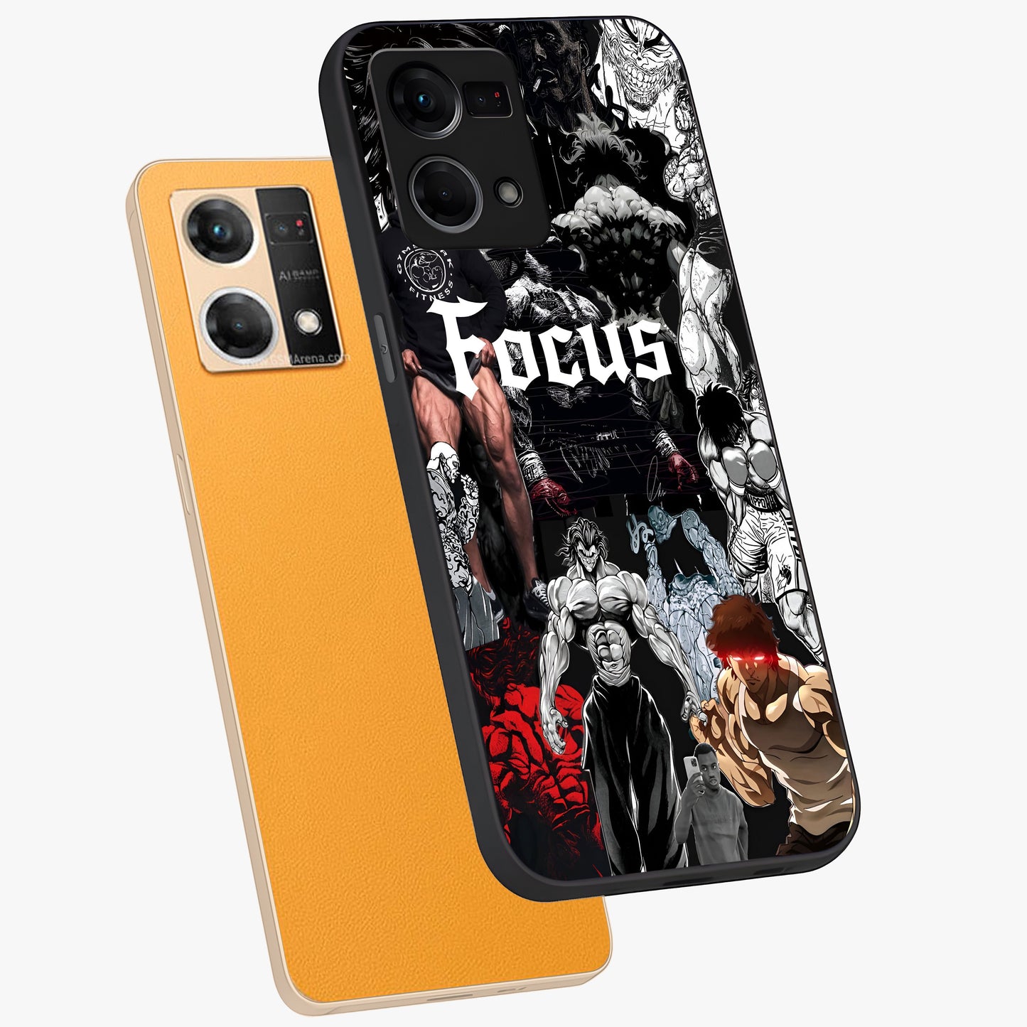 Relentless Power Focus Glass Case displayed in angled mockup highlighting bold statement design with modern aesthetic style.