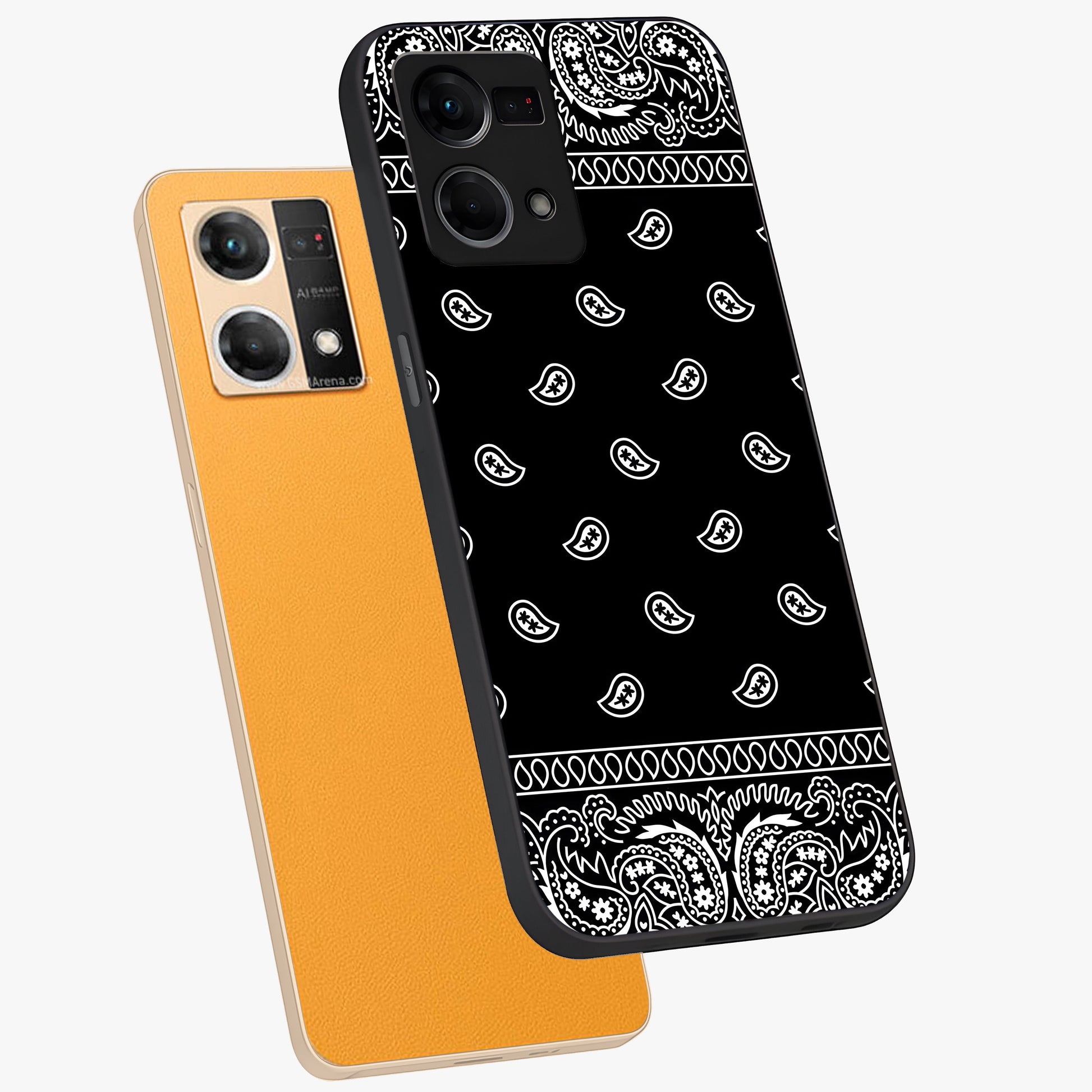 Retro Rebel Threads Glass Case displayed in angled mockup highlighting retro inspired graphic design with rebellious aesthetic.