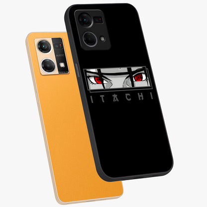 Scarlet Gaze Dominance Glass Case displayed in angled mockup highlighting intense visual design with bold scarlet aesthetic.