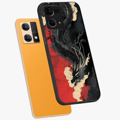 Shadow Dragon Fury Glass Case displayed in angled mockup highlighting powerful dragon illustration with dark fantasy aesthetic.