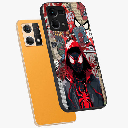 Spider Collage Street Glass Case displayed in angled mockup highlighting dynamic street style collage design with comic aesthetic.