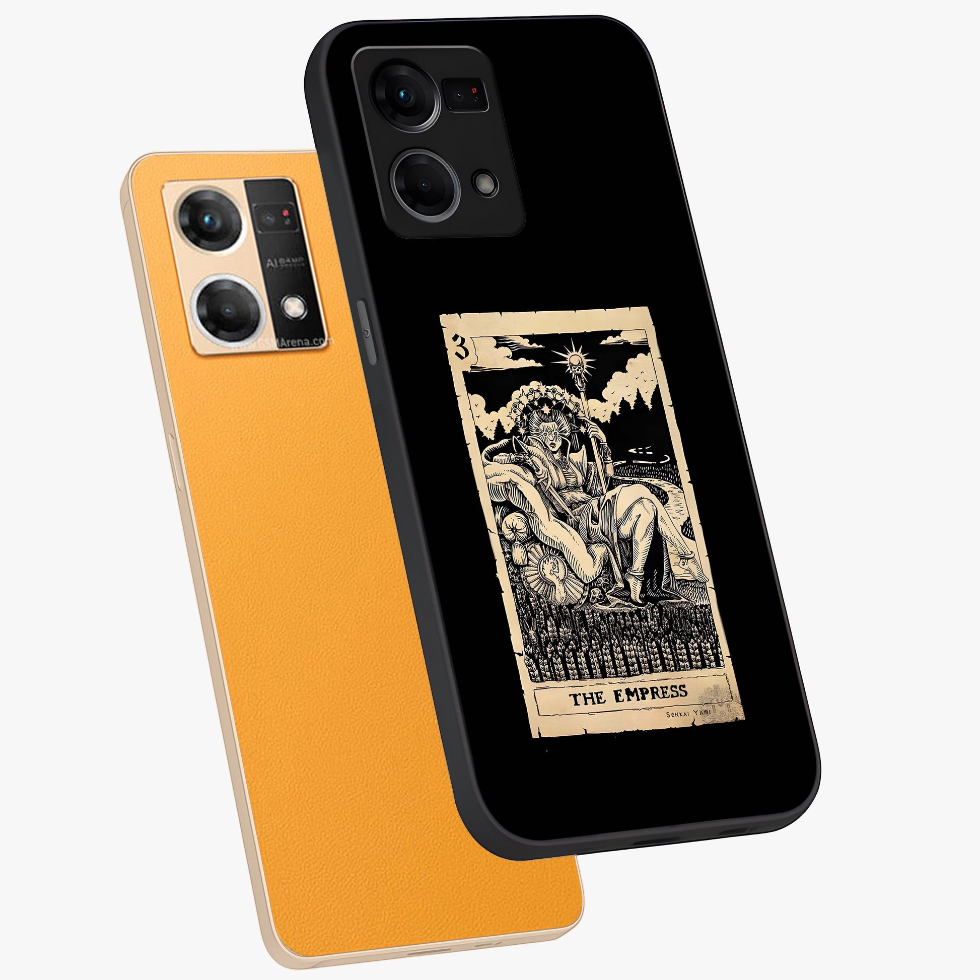 The Empress Glass Case displayed in angled mockup highlighting elegant royal design with majestic aesthetic style.
