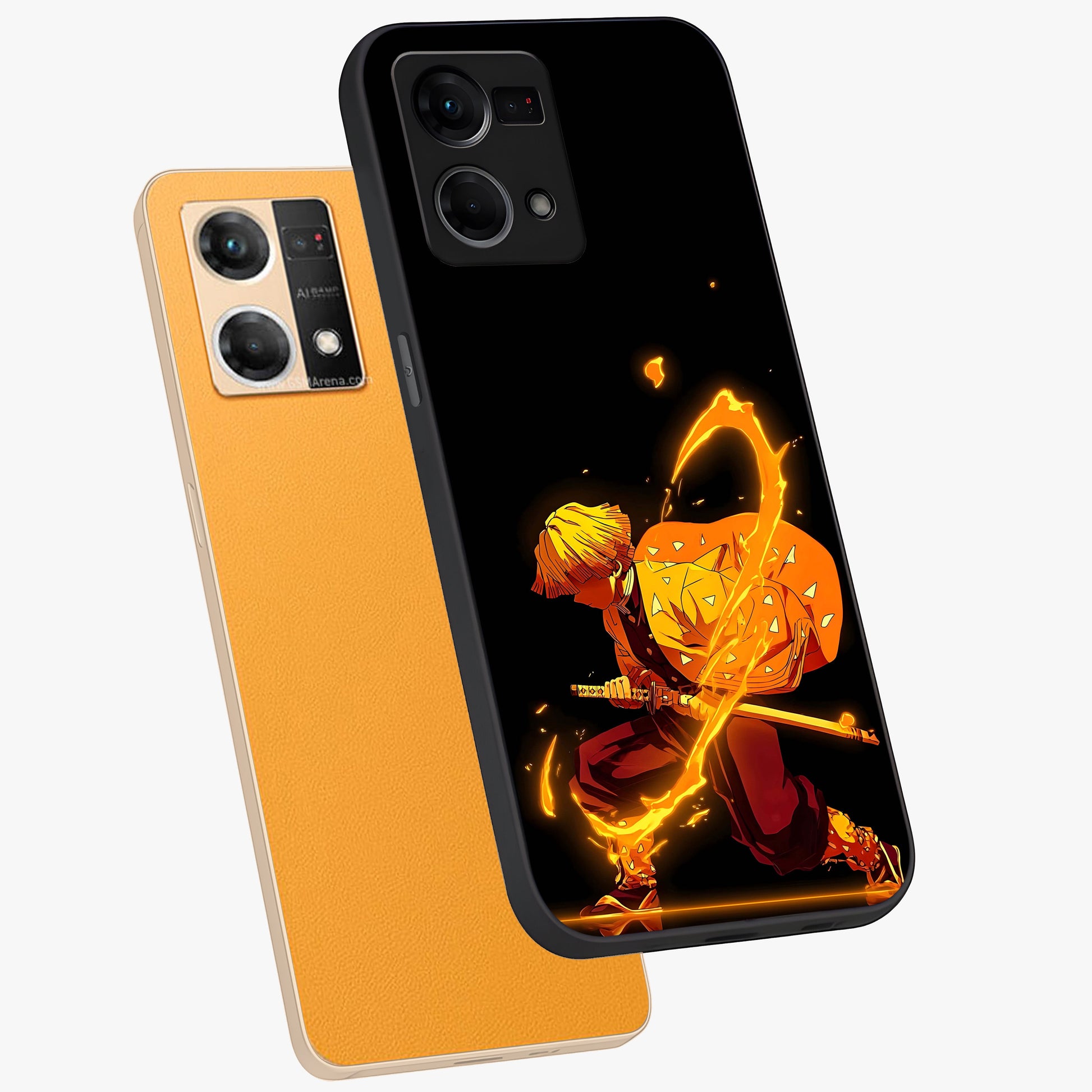 Thunder Flame Execution Glass Case displayed in angled mockup highlighting dramatic fire themed design with intense fantasy aesthetic.