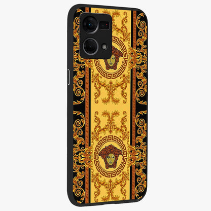 Golden Lotus Glow Glass Case upright view showcasing luminous lotus artwork with peaceful divine theme.