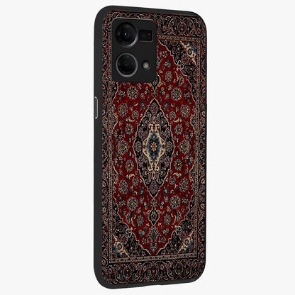 Heritage Carpet Royale Glass Case upright view showcasing detailed ornamental artwork with luxurious traditional theme.