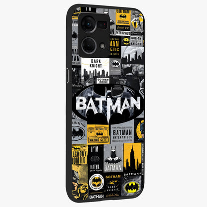 Knight Gotham Rise Glass Case upright view showcasing bold vigilante themed artwork with gothic city vibe.