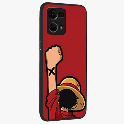 Luffy X Spirit Glass Case upright view showcasing striking anime artwork with adventurous character theme.