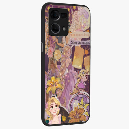 Magical Tangled Dream Glass Case upright view showcasing enchanting artistic artwork with dreamy fantasy theme.