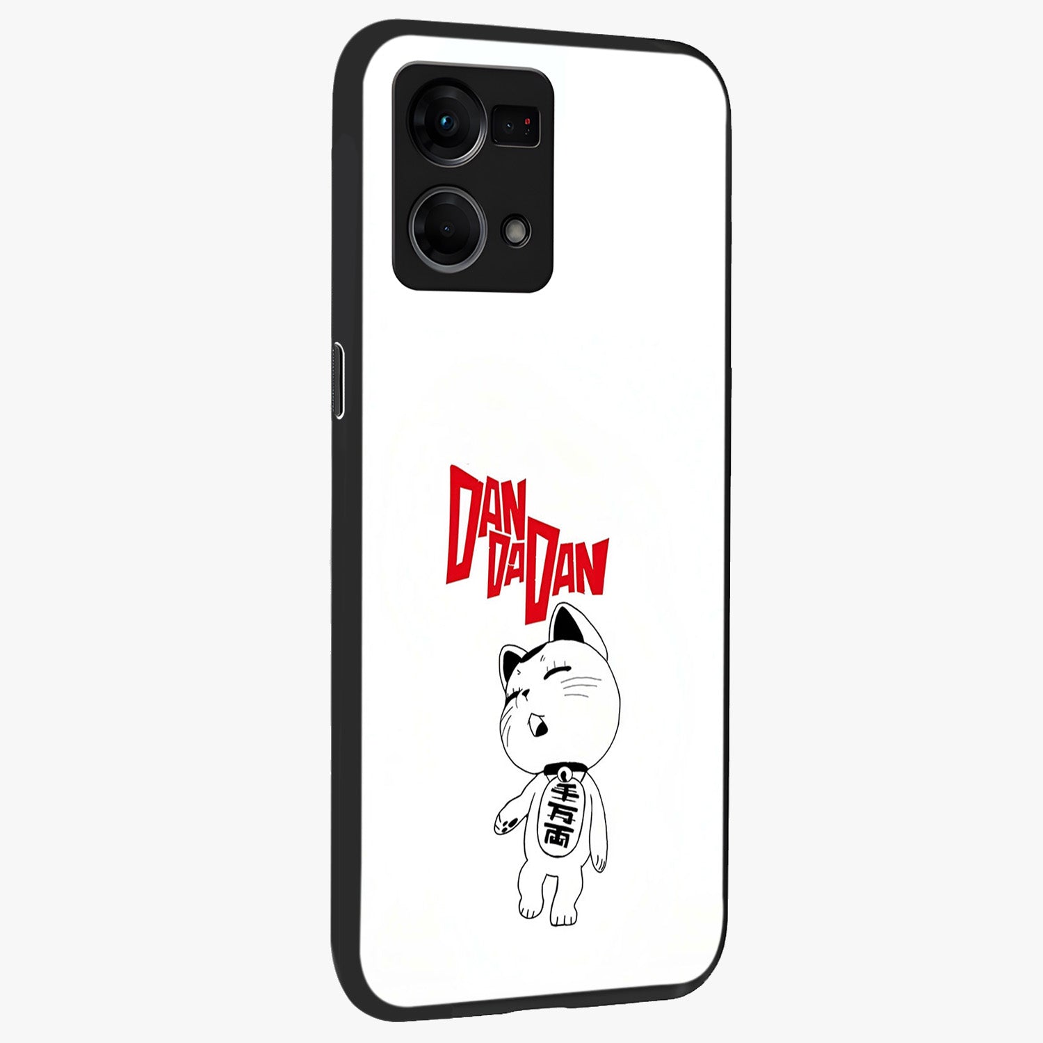 Playful Spirit Charm Glass Case upright view showcasing vibrant charm artwork with fun artistic theme.
