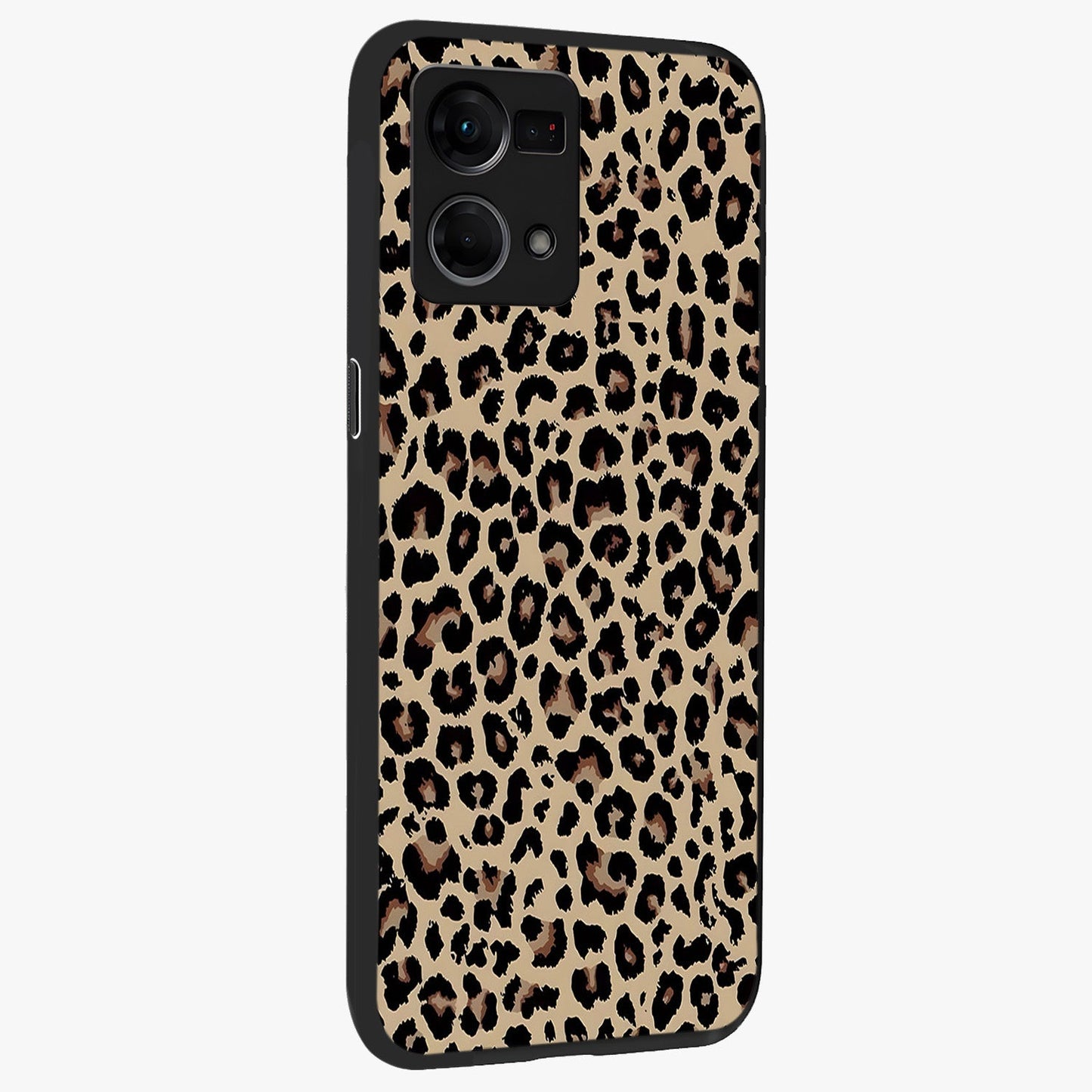 Savage Chic Pattern Glass Case upright view showcasing trendy decorative artwork with edgy fashion theme.