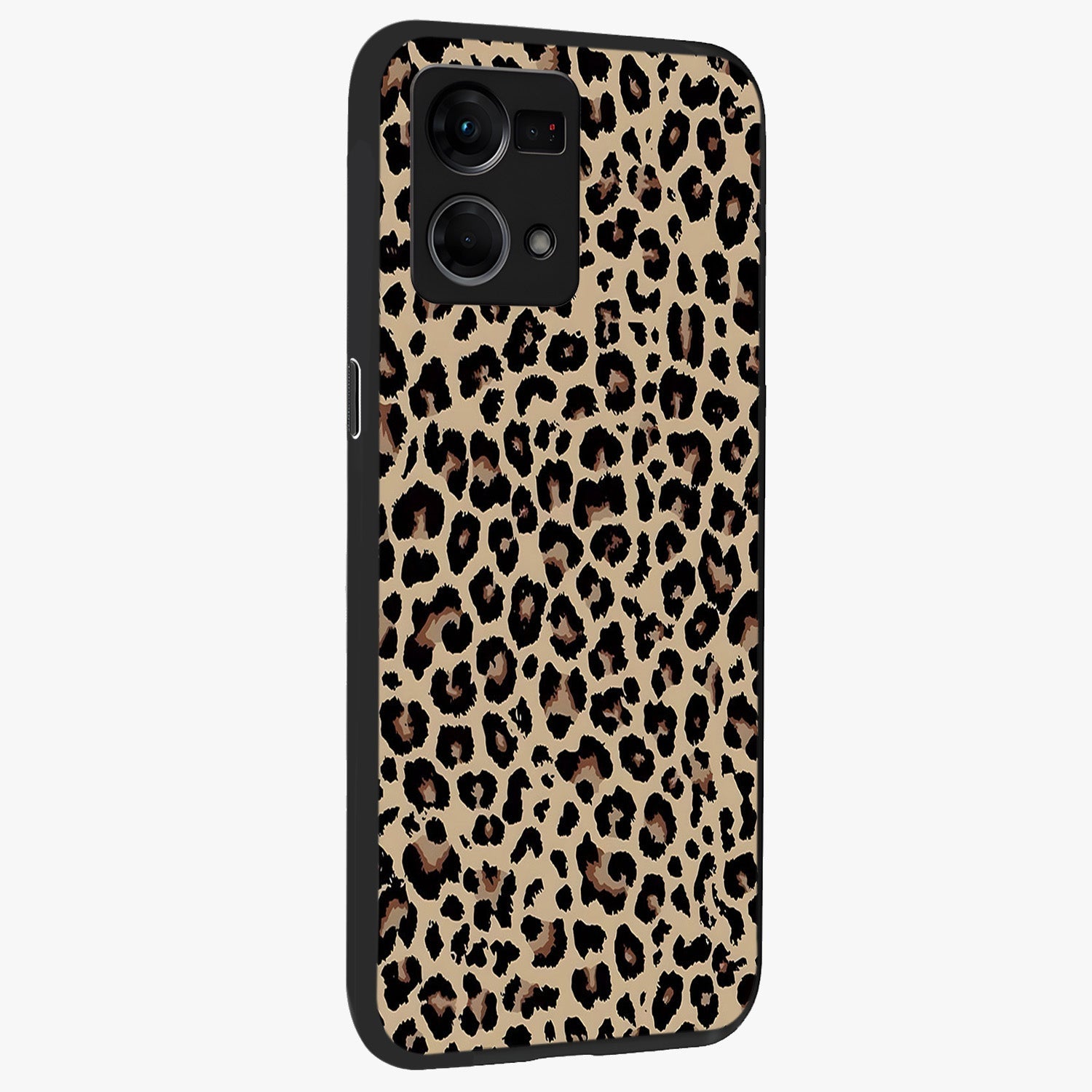 Savage Chic Pattern Glass Case upright view showcasing trendy decorative artwork with edgy fashion theme.
