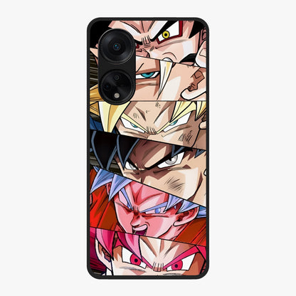 Anime Character Glass Case showing flat back view with vibrant anime artwork and glossy glass finish.