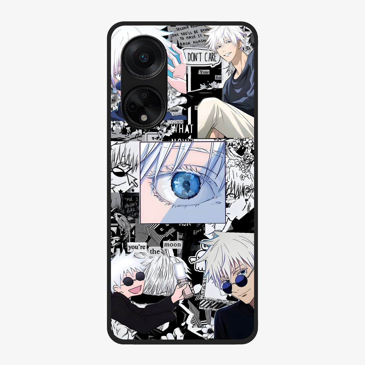 Infinity Sorcerer Chaos Glass Case showing flat back view with mystical sorcerer themed artwork and glossy glass finish.
