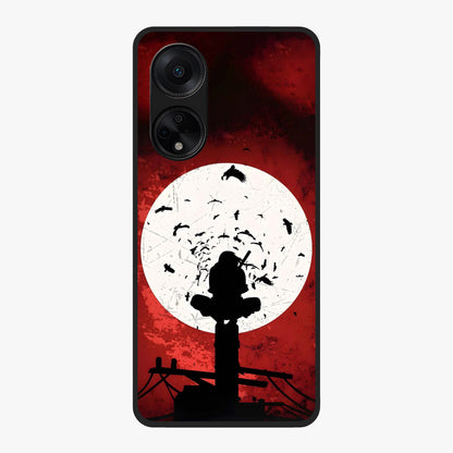 Itachi Limited Edition Naruto Anime Glass Case showing flat back view with iconic anime character artwork and glossy glass finish.