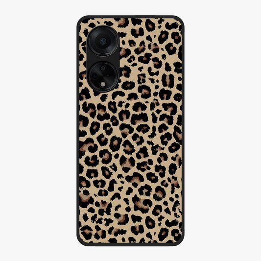 Savage Chic Pattern Glass Case showing flat back view with stylish patterned artwork and glossy glass finish.