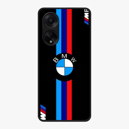 Turbo BMW Beast Glass Case showing flat back view with high performance sports car artwork and glossy glass finish.