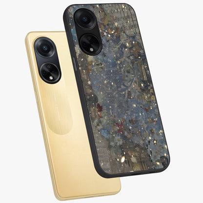 Aesthetic Astrolophia Glass Case displayed in angled mockup highlighting artistic aesthetic elements and smooth glass surface.