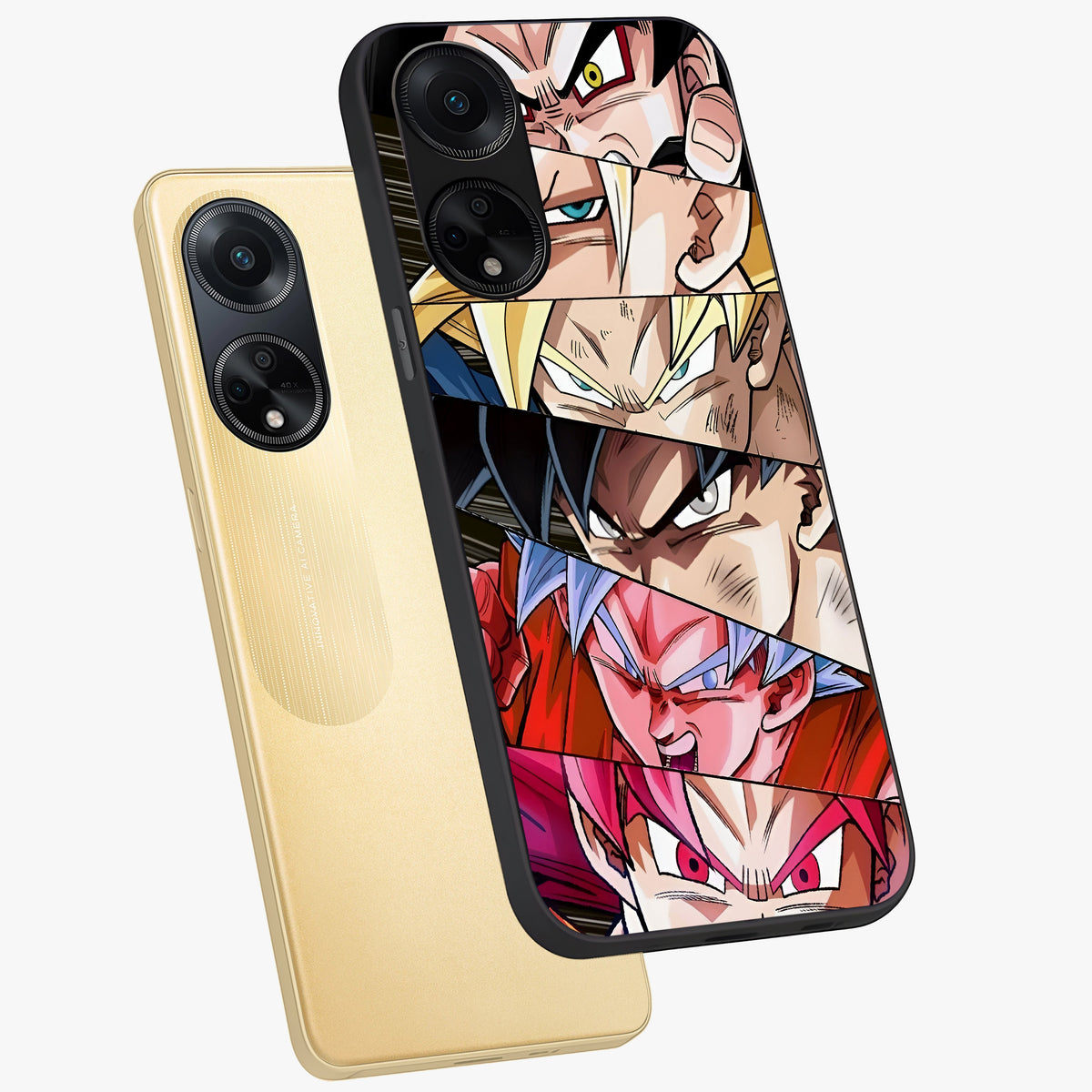 Anime Character Glass Case displayed in angled mockup highlighting colorful anime character illustration.