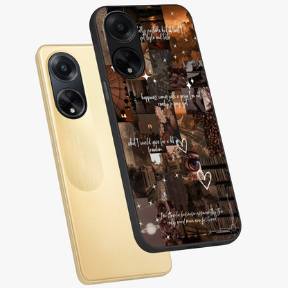Bittersweet Aesthetic Chaos Glass Case displayed in angled mockup highlighting expressive abstract artwork and edgy aesthetic theme.