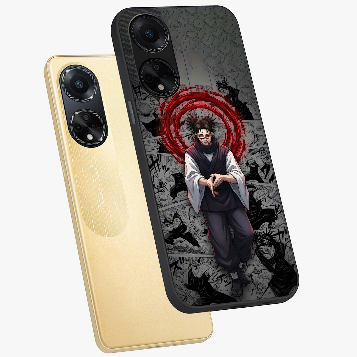 Cursed Ritual Ascension Glass Case displayed in angled mockup highlighting mystical ritual illustration with supernatural aesthetic.