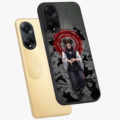 Cursed Ritual Ascension Glass Case displayed in angled mockup highlighting mystical ritual illustration with supernatural aesthetic.