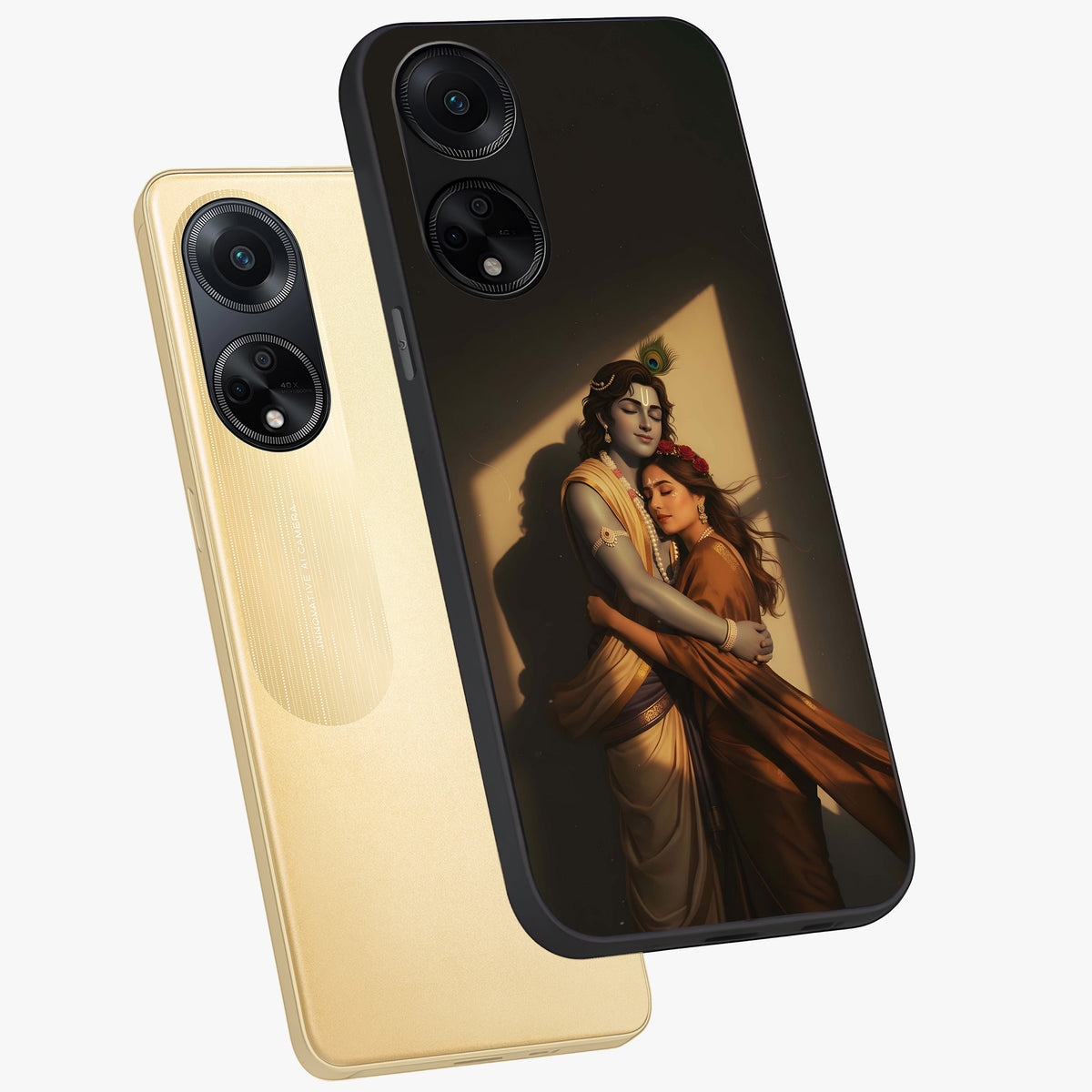 Divine Eternal Love Glass Case displayed in angled mockup highlighting elegant divine inspired design with peaceful aesthetic.