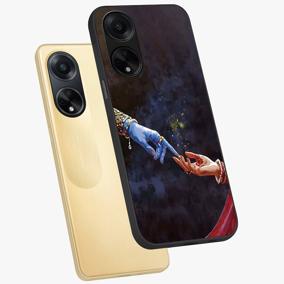 Divine Touch Eternal Glass Case displayed in angled mockup highlighting elegant divine inspired design with calm aesthetic style.