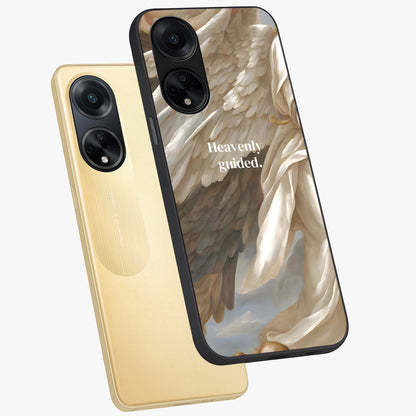 Divine Winged Grace Glass Case displayed in angled mockup highlighting graceful wing design with divine aesthetic style.