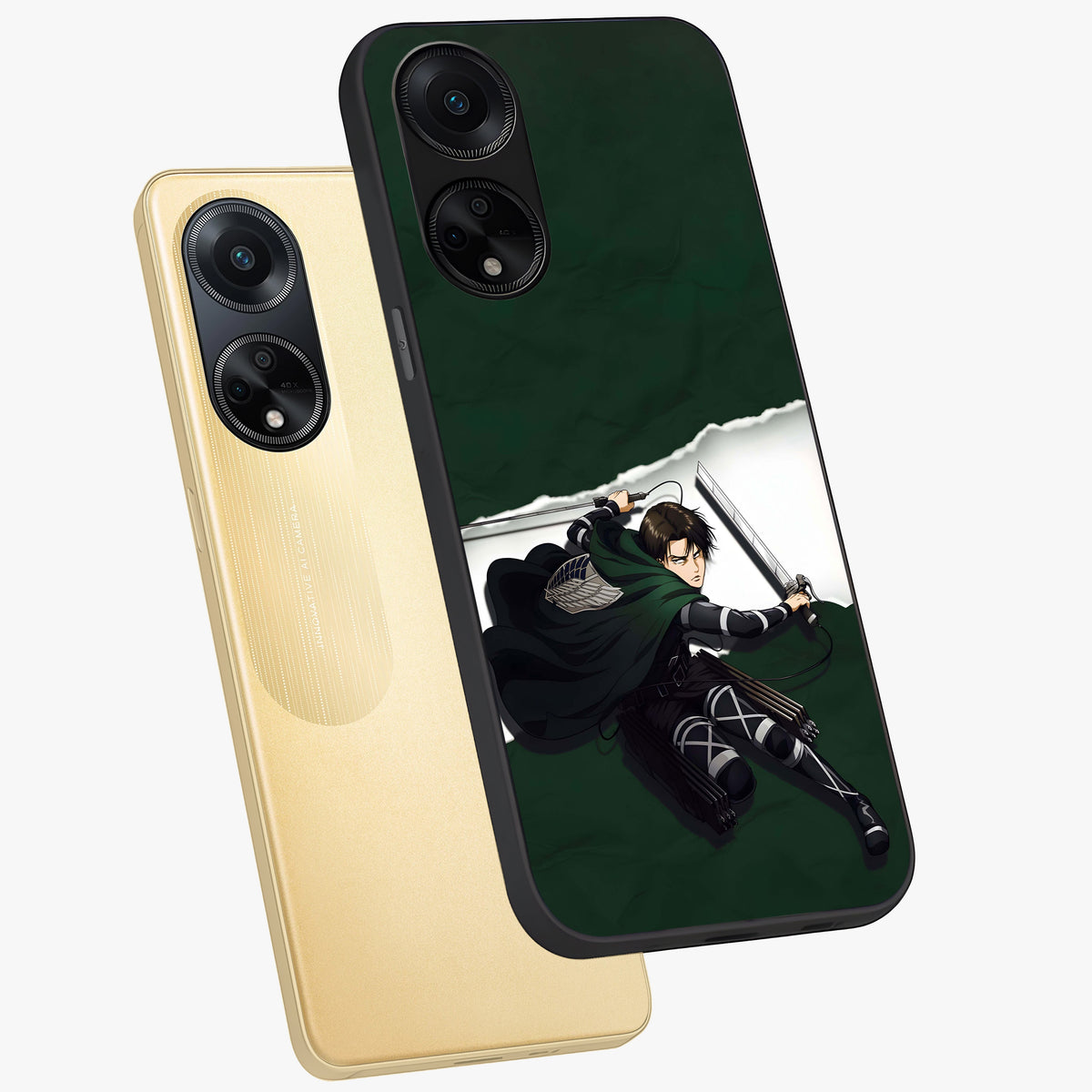 Emerald War Vanguard Glass Case displayed in angled mockup highlighting intense battle inspired design with emerald tone aesthetic.