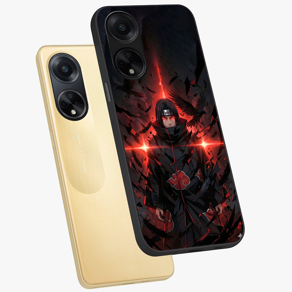 Focused Blade Discipline Glass Case displayed in angled mockup highlighting clean minimal text artwork with modern aesthetic style.