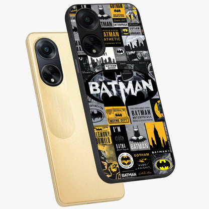 Knight Gotham Rise Glass Case displayed in angled mockup highlighting powerful knight silhouette design with dramatic aesthetic.