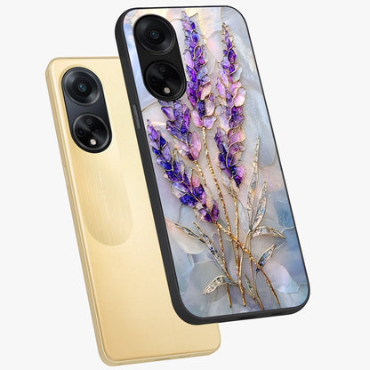 Lavender Dream Glow Glass Case displayed in angled mockup highlighting dreamy purple glow design with soft artistic style.